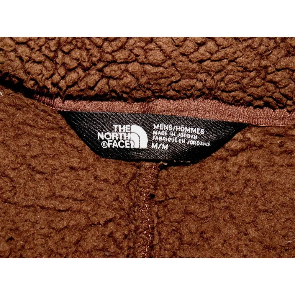 The North Face Chocolate Brown‎ Pull Over 1/4 Zip Deep Pile Fleece Jacket Medium